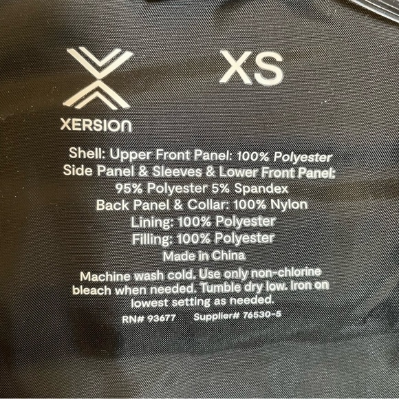 Xersion Womens Black Quilted Full Zip Lightweight Jacket Pockets Size XS - Picture 8 of 11